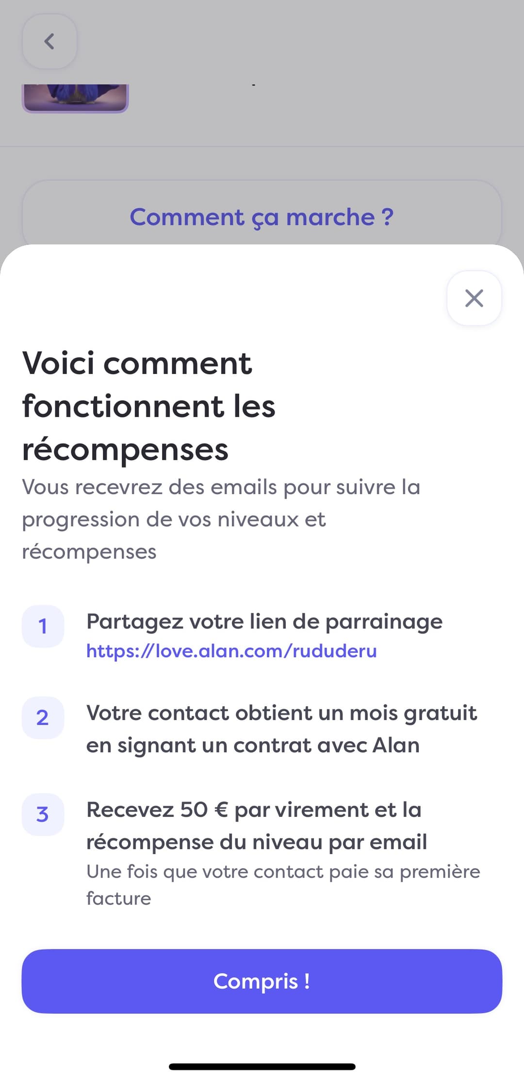 Processus de parrainage Alan étape par étape