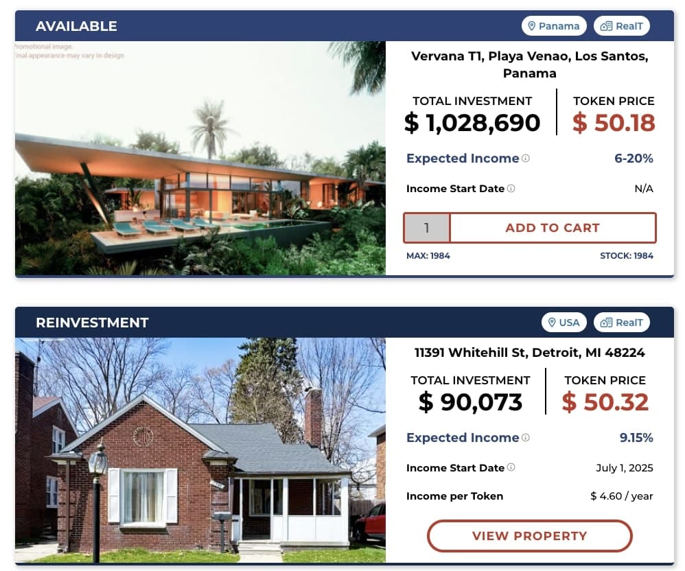 Bien immobilier RealT